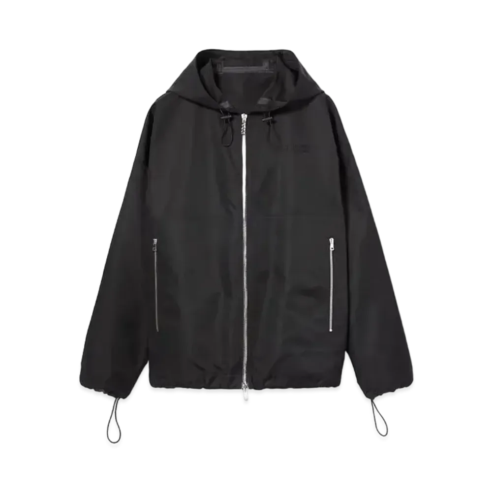 GUCCI Nylon Hooded Jacket with Embroidery "Black"