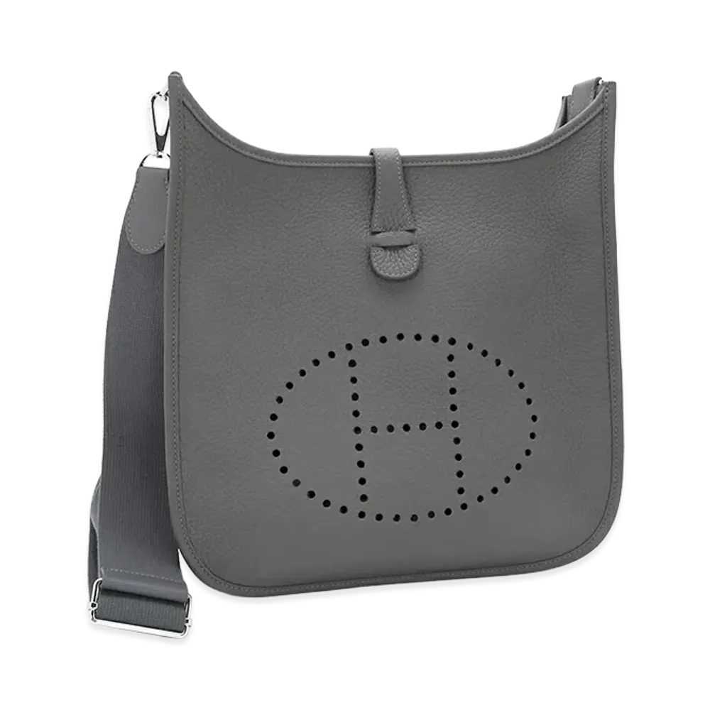 Hermes Women's Evelyne 3 PM 29 Taurillon Clemence Shoulder Bag "Ardoise"