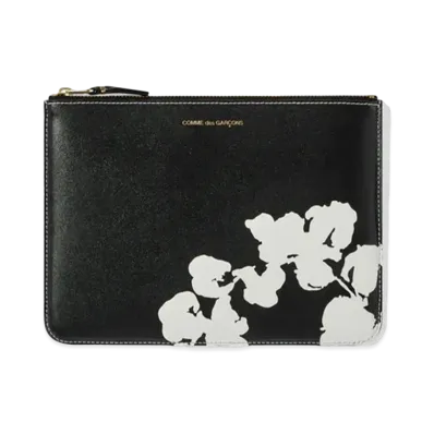 DENIM TEARS x CDG Wreath Zip Pouch "Black"
