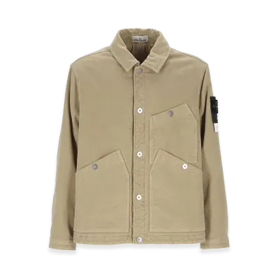 Stone Island Cotton Jacket With Multiple Pockets "Beige"
