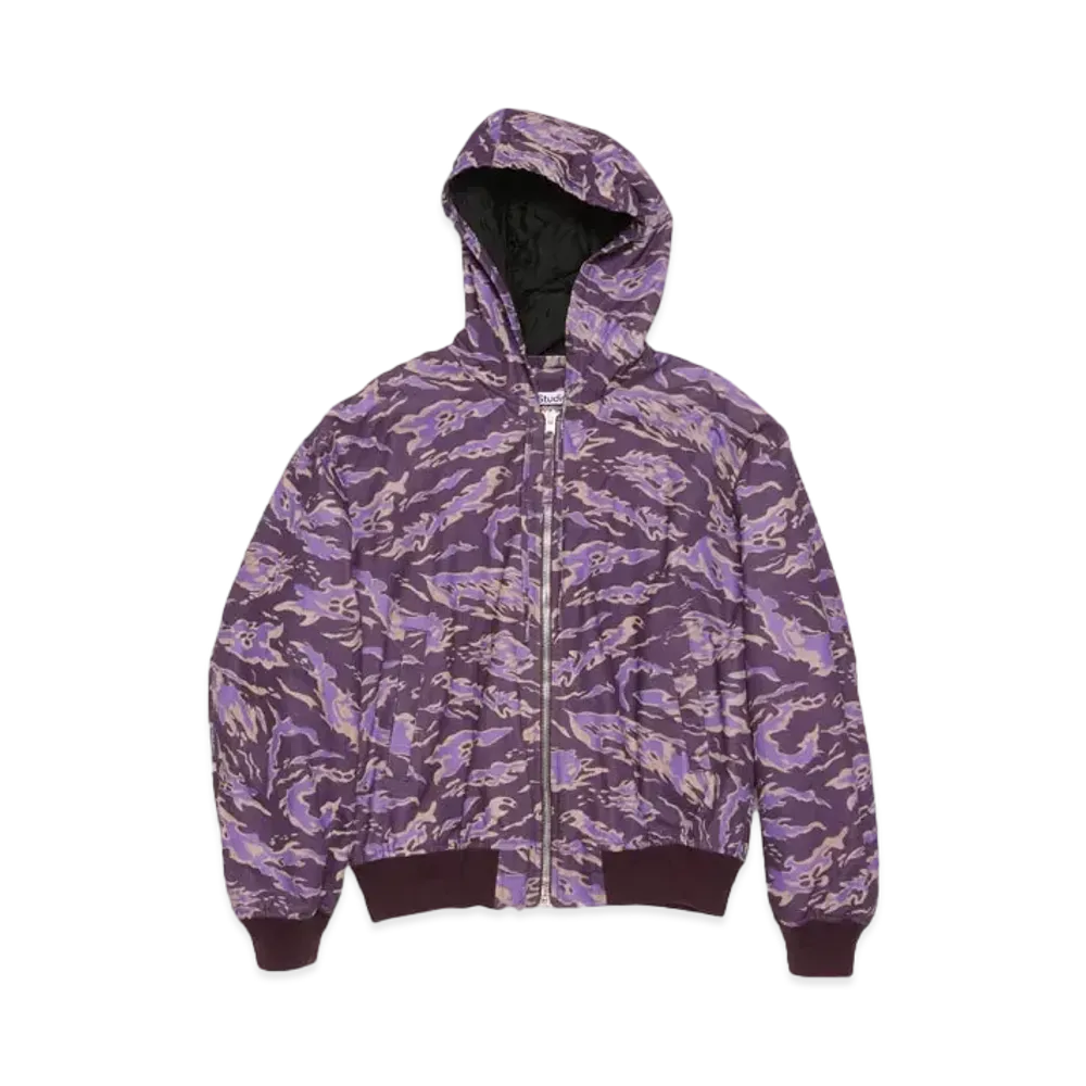 Acne Studios Hooded Padded Jacket "Purple Multi"