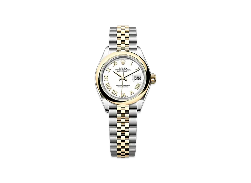 ROLEX Lady-Datejust 28mm Oystersteel & Yellow Gold 279163 "White"