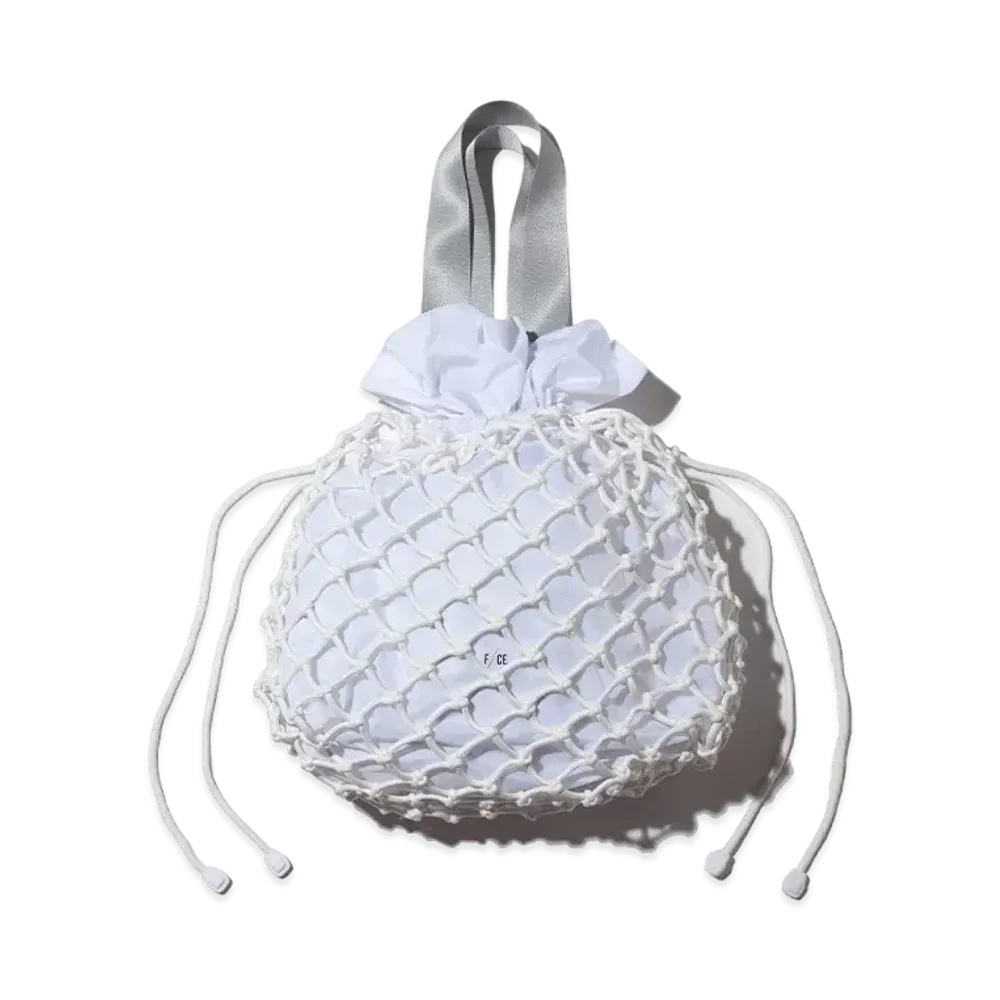 F/CE. Knotting Drawstring Tote "White"