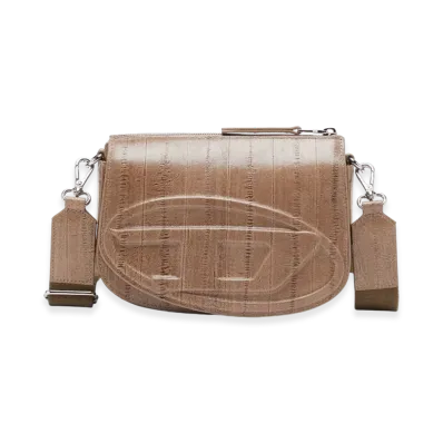 Diesel 1Dr Camera Bag 1Dr-Camera Bag In Eel-Effect Leather "Light Brown"