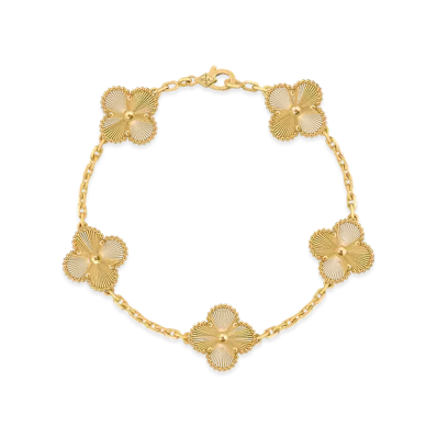 Van Cleef & Arpels Vintage Alhambra bracelet 5 motifs "18K Yellow gold"