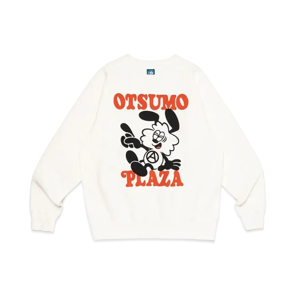 OTSUMO PLAZA Exclusive Item Otsumo Plaza Crew Neck Sweat Shirt "White"