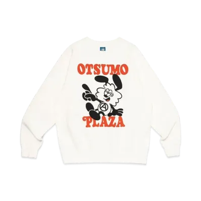 OTSUMO PLAZA Exclusive Item Otsumo Plaza Crew Neck Sweat Shirt "White"