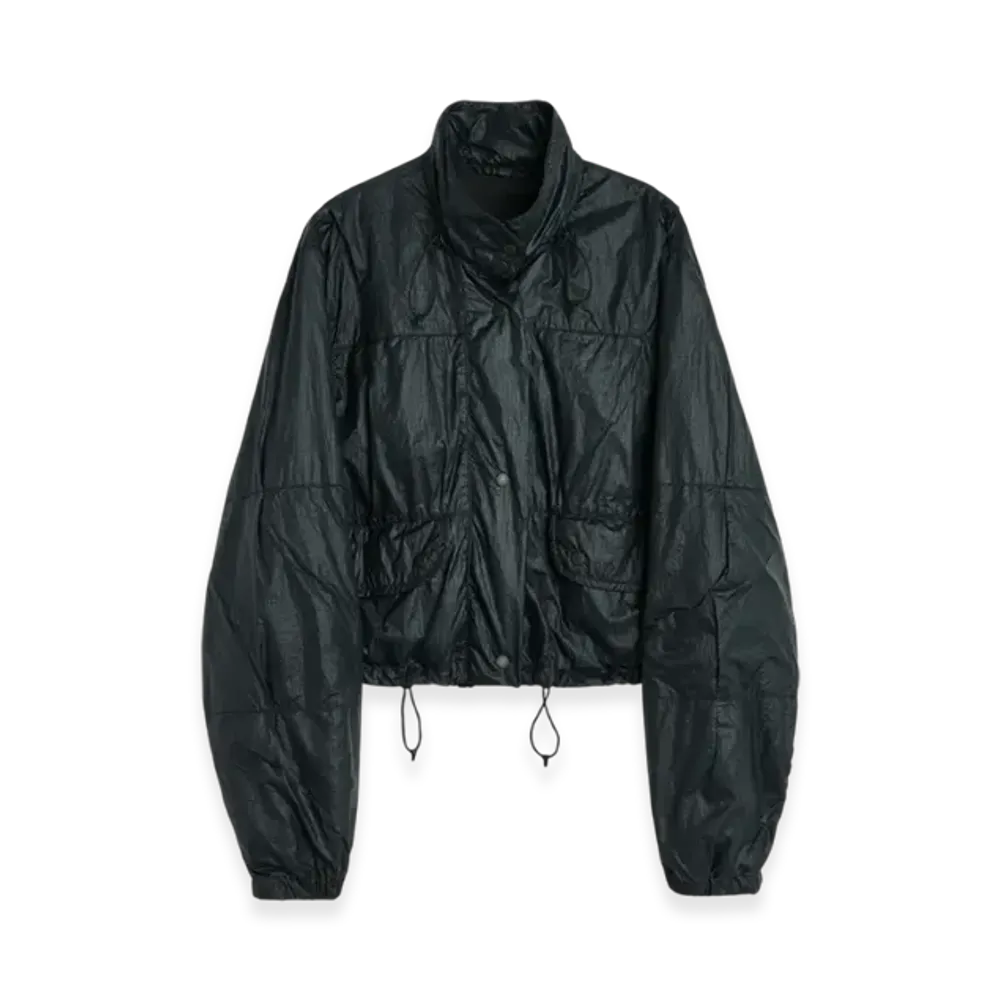 OUR LEGACY Women's Cropped Exhale Puffa Tech Chintz Ripstop "Black"