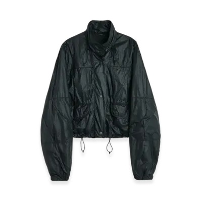 OUR LEGACY Women's Cropped Exhale Puffa Tech Chintz Ripstop "Black"