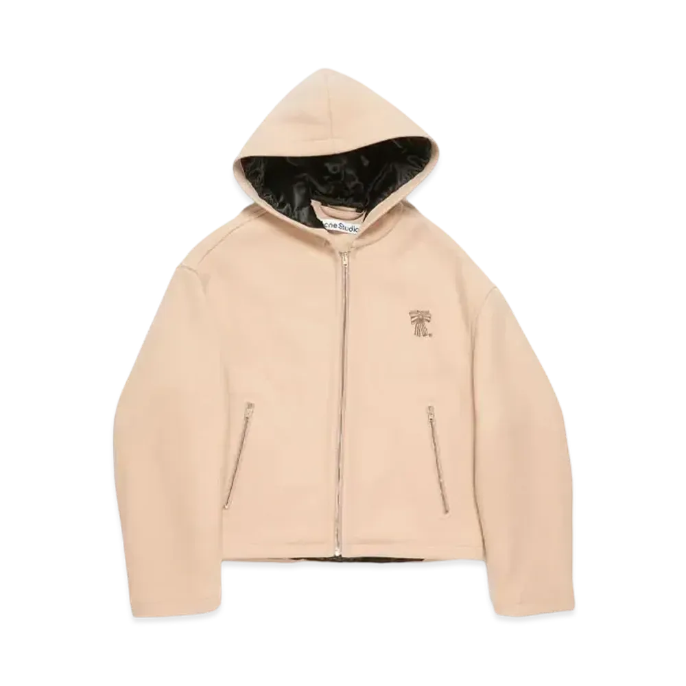 Acne Studios Wool Blend Hooded Jacket "Camel Beige"