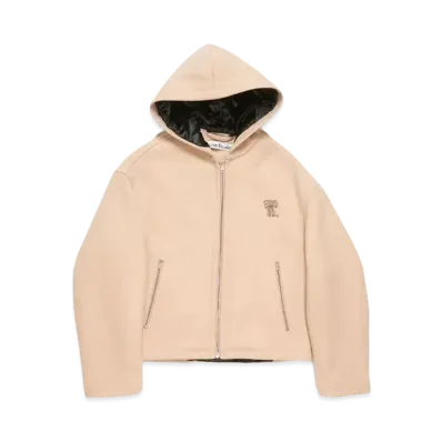 Acne Studios Wool Blend Hooded Jacket "Camel Beige"