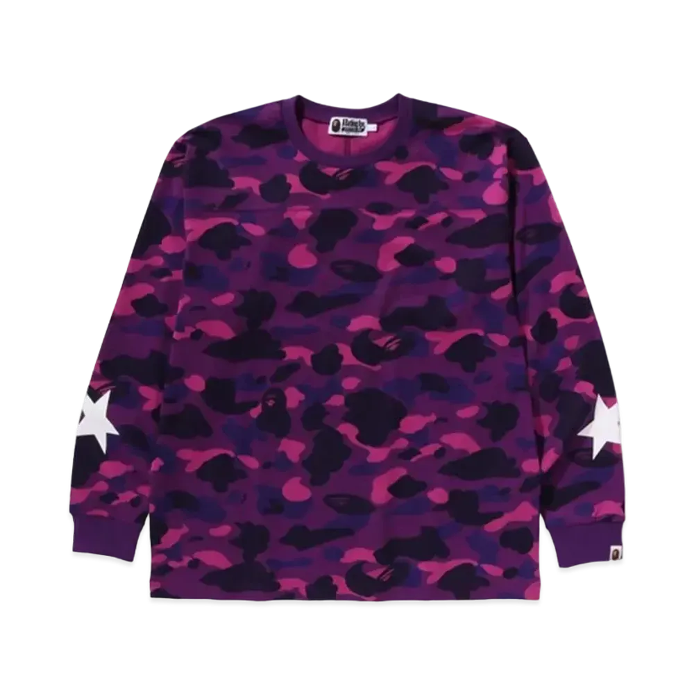 A BATHING APE Color Camo Relaxed Fit/S Tee "Purple"