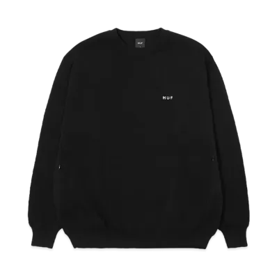 HUF OG Logo Pack Fall 24 Crew Sweater "Black"