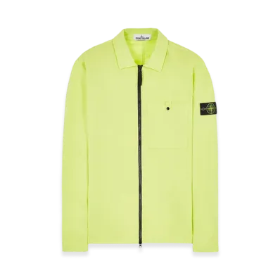 Stone Island 12619 Supima Cotton Twill Stretch-TC Garment Dyed Overshirt - 22SS "Lemon"