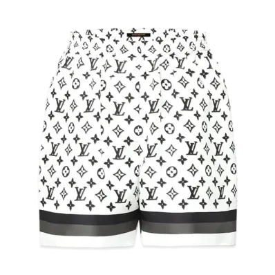 Louis Vuitton 3D Monogram Stripe Accent Pajama Shorts "Blanc"