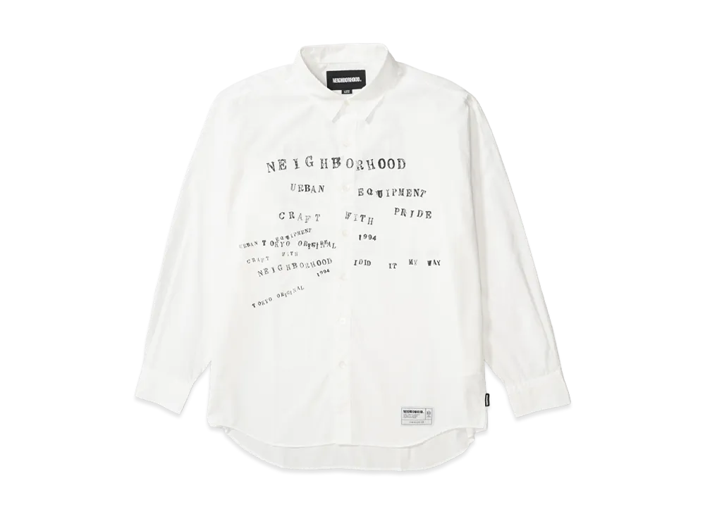 NEIGHBORHOOD Typographic Shirt LS "White"