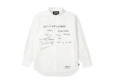 NEIGHBORHOOD Typographic Shirt LS "White"