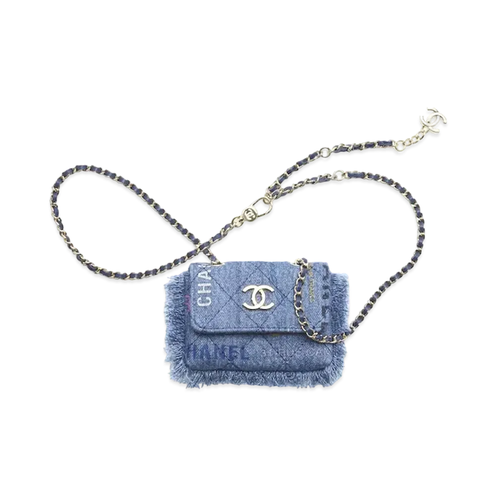 CHANEL Belt Bag Print Denim "Blue/Multicolor"