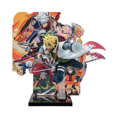 Ichiban-Kuji Minato Namikaze Figure (NARUTOP99 Memorial Illustration Background Panel Drawn by Masashi Kishimoto) NARUTOP99 -Gorgeous Shinobi Emaki-