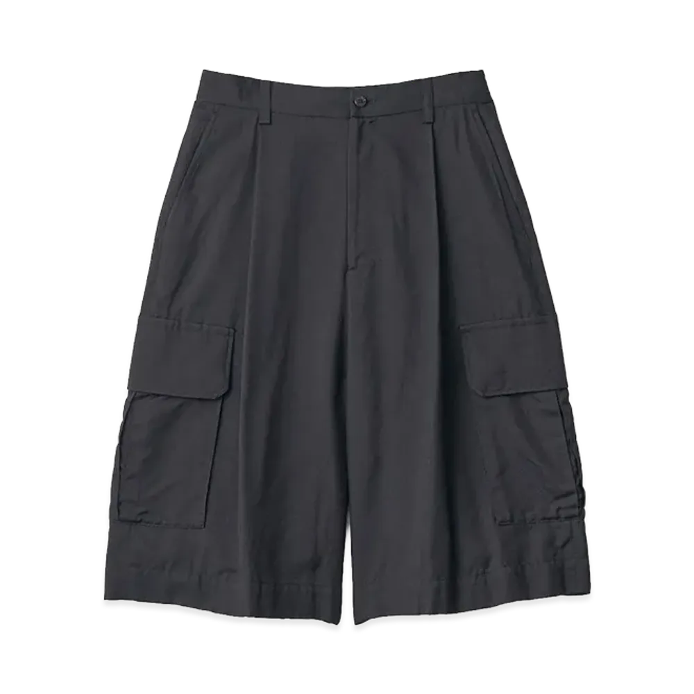 ssstein Silk Cupro Cargo Short Trousers "Black"