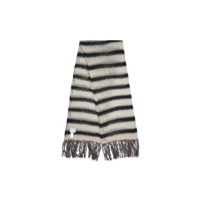 SUGARHILL MOHAIR STRIPE MUFFLER "WINE STRIPE"