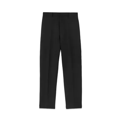 Jil Sander Tapered Trousers Gabardine Wool "Black"