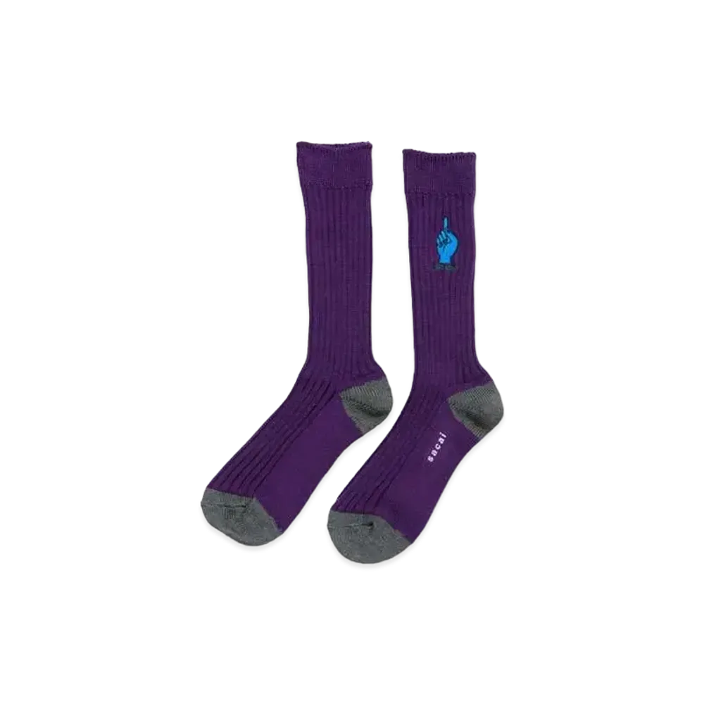 sacai x Gonz ONE LOVE Socks "Purple"