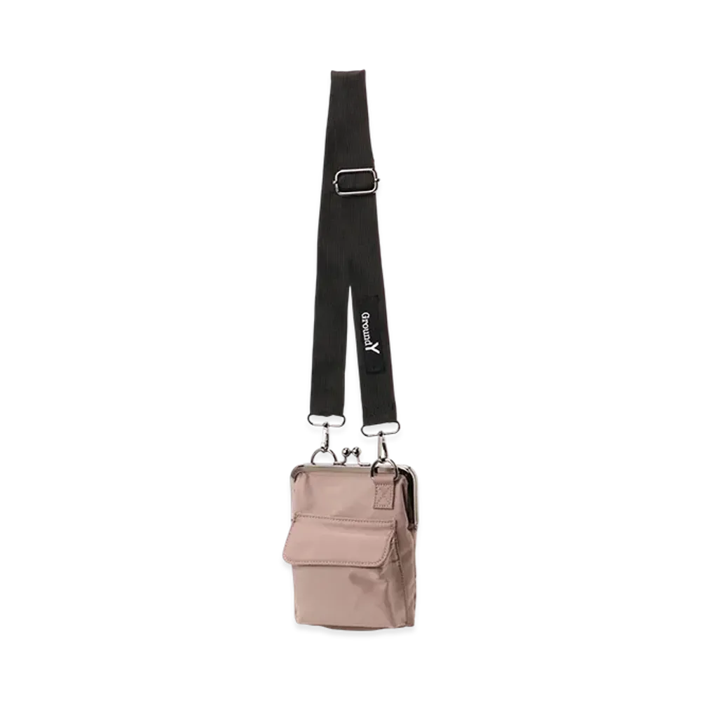 Ground Y Shoulder Bag With Clasp Closure "Gray Beige"