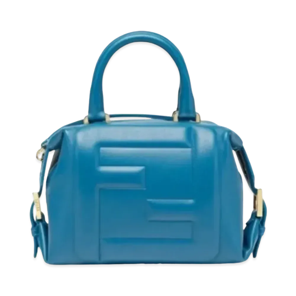 FENDI FF Cube Nappa Leather Mini Bag "Blue"