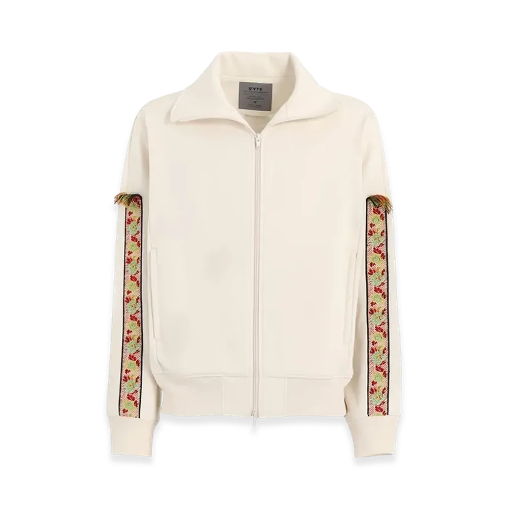 S'YTE Pe/Smooth Jersey Track Jacket With Tyrolean Tapes "Ivory"