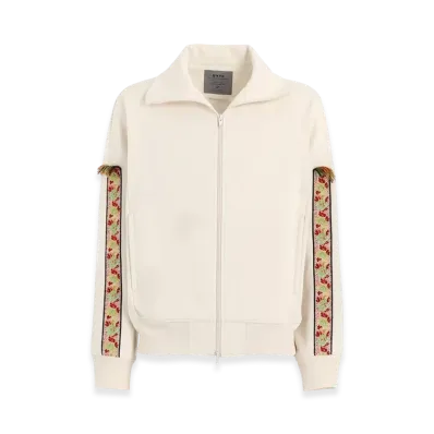 S'YTE Pe/Smooth Jersey Track Jacket With Tyrolean Tapes "Ivory"