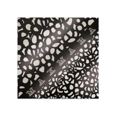Max Mara Carre Pure Silk Printed Scarf "White/Black"