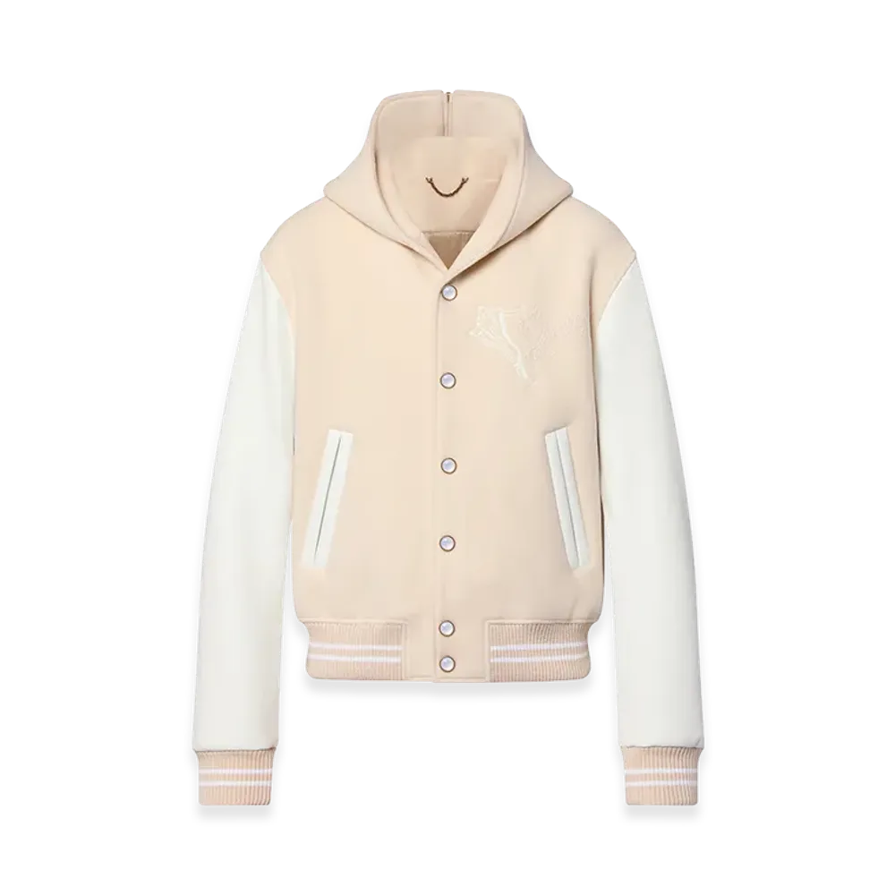 Louis Vuitton Calfskin Sailor Varsity Jacket "Milky White"