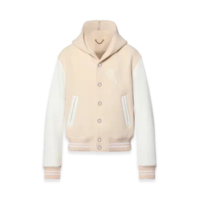 Louis Vuitton Calfskin Sailor Varsity Jacket "Milky White"