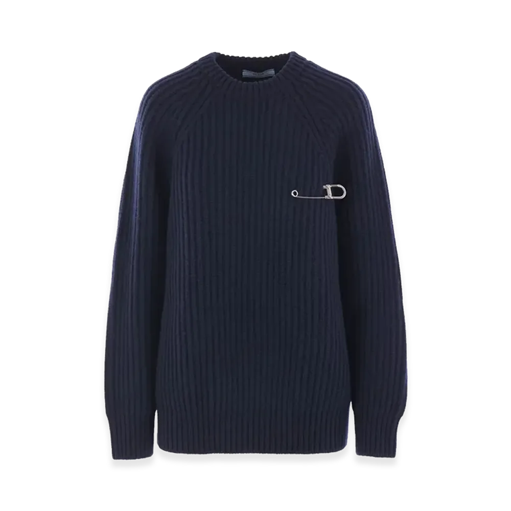 PRADA Women's Pin Sweater "Blue"