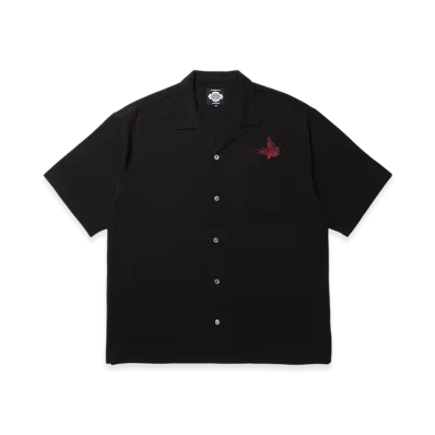APHRODITEGANG GAKKIN x BUDSPOOL One-Point Embroidery 50's Shirt "Black"