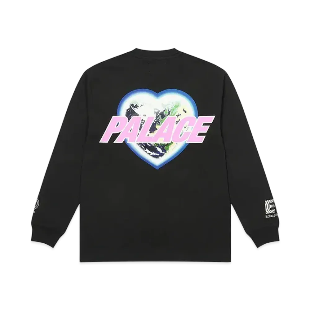 PALACE RAPHA EF EDUCATION FIRST LONG SLEEVE T-SHIRT "Black"