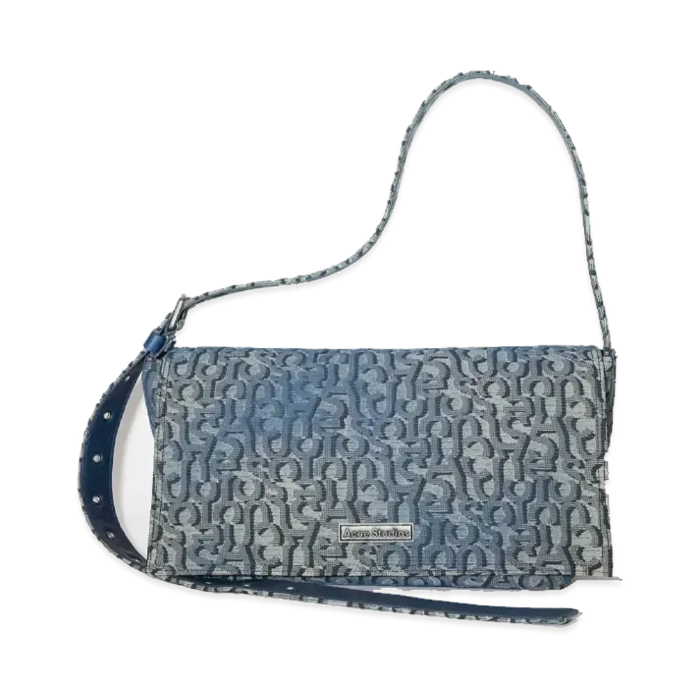 Acne Studios Monogram Shoulder Bag "Denim Blue"
