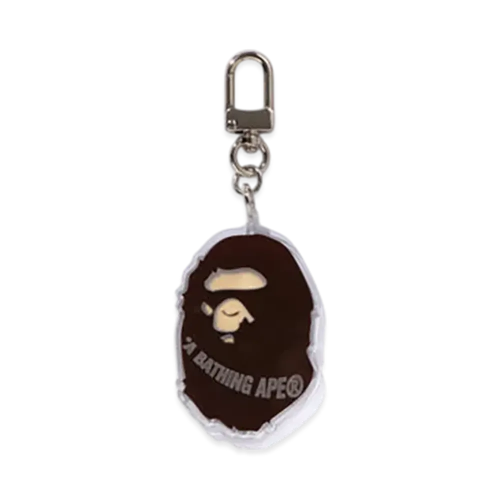 A BATHING APE Ape Head Acrylic Keychain "Clear"