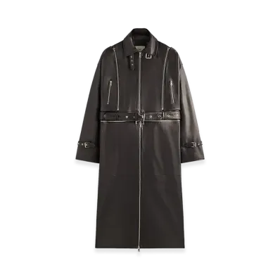 Kith x Lisa Women's Hera Convertible Leather Coat "Black"