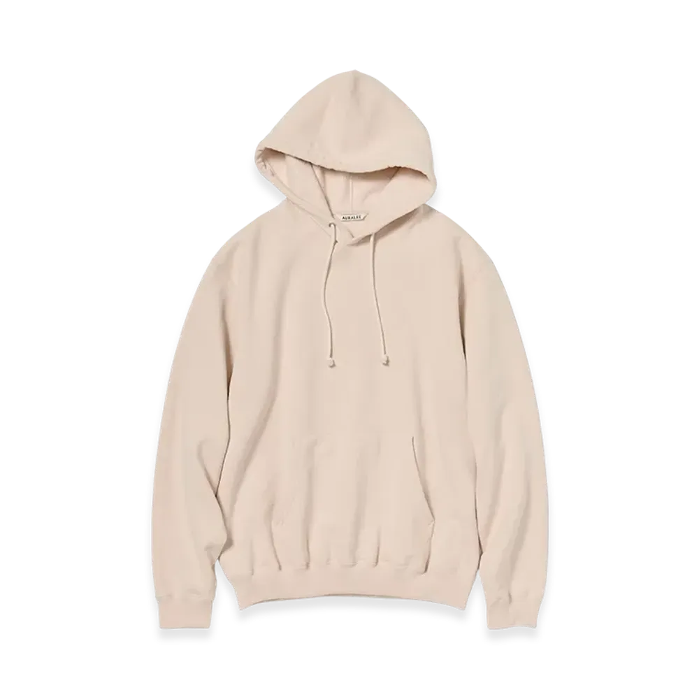 AURALEE Smooth Soft BD Sweat P/O Parka "Dusty Pink"