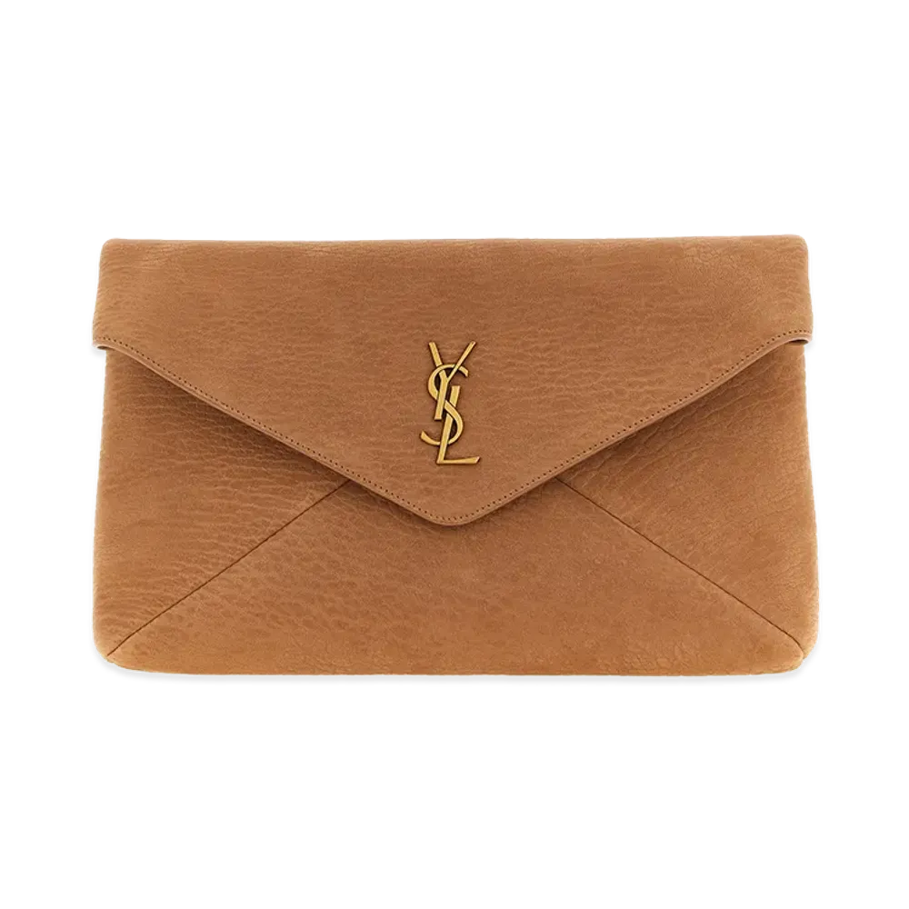 Saint Laurent Women's 'Envelope' Large Clutch Bag "Brown"