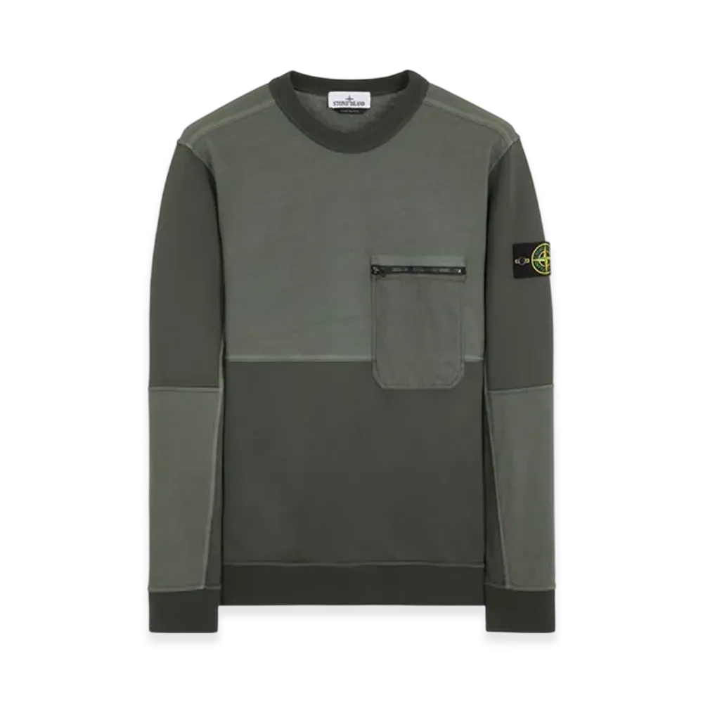 Stone Island 65677 Light Crewneck Sweatshirt - 24SS "Musk Green"