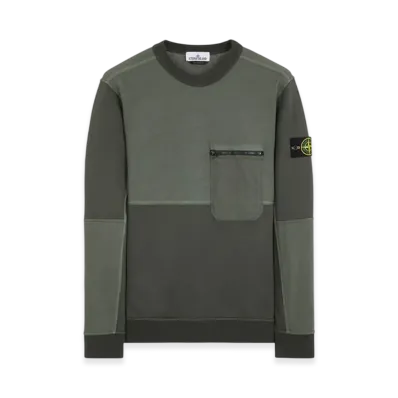 Stone Island 65677 Light Crewneck Sweatshirt - 24SS "Musk Green"