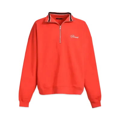 BREATH Script Logo Half Zip Sweat "Red"