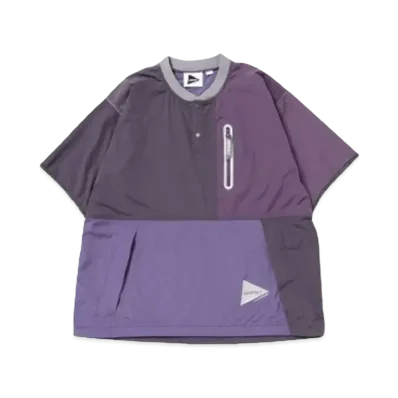 GRAMICCI x and wander Patchwork Wind Tee "Multi Purple"