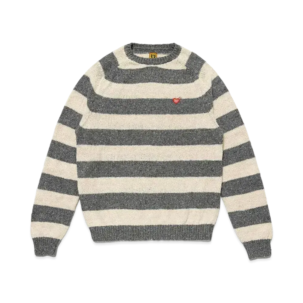 HUMAN MADE BORDER RAGLAN SLEEVE KNIT "Grey"
