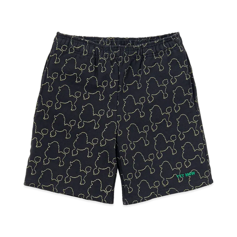 TTTMSW Dog Embroidery Half Pants "Charcoal Grey"