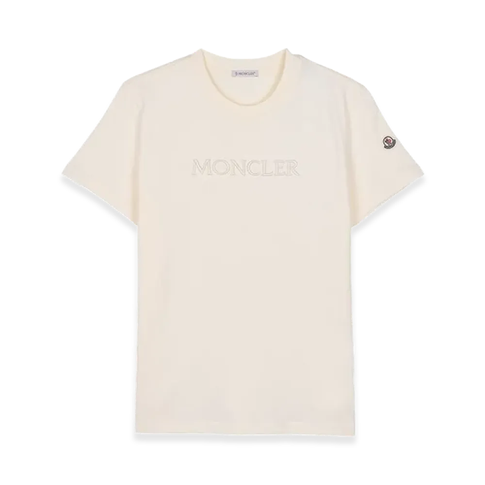 MONCLER Women's Embroidered Logo T-Shirt "White"