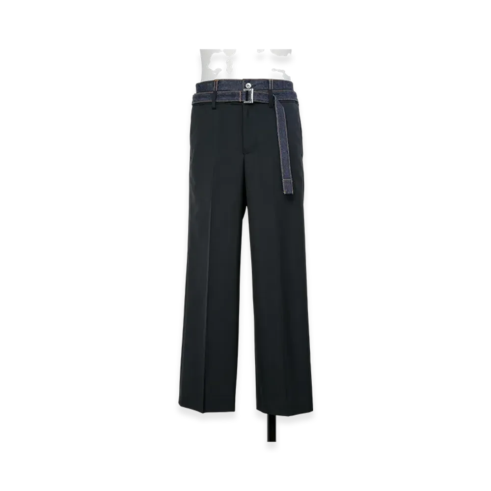 sacai Suiting x Denim Pants "Black/Indigo"